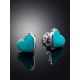 Heart Shaped Silver Studs With Enamel, image , picture 2