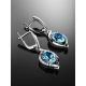 Silver Dangles With Topaz Centerstones And Crystals, image , picture 2