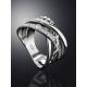 Sterling Silver Statement Ring With Crystals, Ring Size: 8.5 / 18.5, image , picture 2