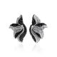 Crystal Floral Earrings In Sterling Silver The Jungle, image 