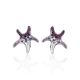 Multicolor Crystal Starfish Earrings In Silver The Jungle, image , picture 3