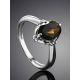 Silver Ring With Smoky Quartz Centerpiece, Ring Size: 6 / 16.5, image , picture 2
