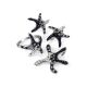 Silver Starfish Ring With Black And White Crystals The Jungle, Ring Size: 9.5 / 19.5, image , picture 5