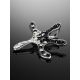 Silver Starfish Pendant With Black And White Crystals The Jungle, image , picture 2