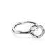 Designer Silver Ring With White Crystals, Ring Size: 6 / 16.5, image , picture 3