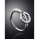 Designer Silver Ring With White Crystals, Ring Size: 6 / 16.5, image , picture 2