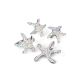 Silver Starfish Earrings With Chameleon Crystals The Jungle, image , picture 5