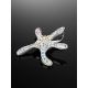 Silver Starfish Pendant With Chameleon Crystals The Jungle, image , picture 2