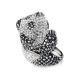 Silver Panda Ring With Black And White Crystals The Jungle, Ring Size: 8 / 18, image , picture 3