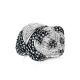 Silver Panda Ring With Black And White Crystals The Jungle, Ring Size: 8 / 18, image 