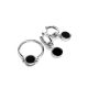 Silver Ring With Black Enamel And Crystals, Ring Size: 8 / 18, image , picture 4