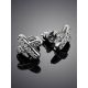 Ultra Stylish Silver Crystal Studs, image , picture 2