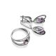 Sterling Silver Ring With Oval Amethyst Centerstone, Ring Size: 7 / 17.5, image , picture 3