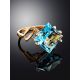 Golden Ring With Bold Topaz Centerpiece The Bay, Ring Size: 8 / 18, image , picture 2
