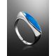 Futuristic Silver Enamel Ring, Ring Size: 6.5 / 17, image , picture 2
