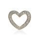 Golden Heart Shaped Pendant With White Diamonds, image 