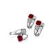 Silver Ring With Red Enamel And White Crystals, Ring Size: 8 / 18, image , picture 5