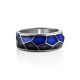 Silver Enamel Band Ring, Ring Size: 7 / 17.5, image , picture 3