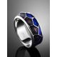Silver Enamel Band Ring, Ring Size: 7 / 17.5, image , picture 2