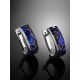 Multicolor Enamel Silver Earrings, image , picture 2