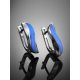 Sterling Silver Enamel Earrings, image , picture 2
