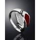 Red Enamel Silver Ring, Ring Size: 6 / 16.5, image , picture 2