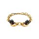 Golden Chain Bracelet With Crystal Encrusted Panthers, image 