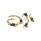 Designer Golden Panther Earrings With Crystals, image , picture 3
