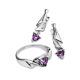 Stylish Silver Amethyst Dangles, image , picture 3