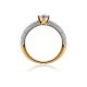 Golden Statement Ring With Diamonds, Ring Size: 6.5 / 17, image , picture 3
