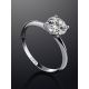 Bold White Crystal Ring In Silver, Ring Size: 8 / 18, image , picture 2