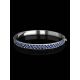 Silver Hinged Clasp Bracelet With Blue And White Crystals The Eclat, image , picture 2