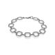 White Gold Crystal Link Bracelet With Crystals, image 