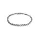 Golden Tennis Bracelet with White Crystals, image 