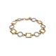 Geometric Golden Link Bracelet With Crystals, image 