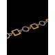 Geometric Golden Link Bracelet With Crystals, image , picture 2