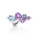 Silver Ring With Amethyst And Synthetic Topaz, Ring Size: 8.5 / 18.5, image , picture 3
