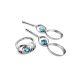 Silver Dangle Earrings With Synthetic Topaz Centerpieces, image , picture 3