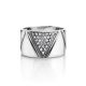 Sterling Silver Band Ring With White Crystals, Ring Size: 8.5 / 18.5, image , picture 3