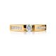 Golden Ring With White Diamonds, Ring Size: 6 / 16.5, image , picture 3
