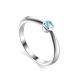 Silver Ring With Synthetic Topaz, Ring Size: 8 / 18, image 
