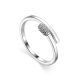 Silver Ring With White Crystals, Ring Size: 6 / 16.5, image 
