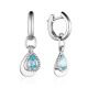 Silver Dangles With Synthetic Topaz, image 
