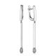 Stylish Silver Crystal Dangle Earrings, image 