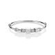 White Gold Bangle Bracelet With Crystals, image , picture 4