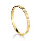 Designer Golden Bangle Bracelet With Crystals, image 