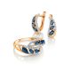 Golden Statement Ring With Sapphires And Diamonds, Ring Size: 7 / 17.5, image , picture 4