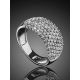 White Gold Band Ring With Diamonds, Ring Size: 8 / 18, image , picture 2