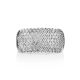 White Gold Band Ring With Diamonds, Ring Size: 8 / 18, image , picture 3