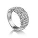 White Gold Band Ring With Diamonds, Ring Size: 8 / 18, image 